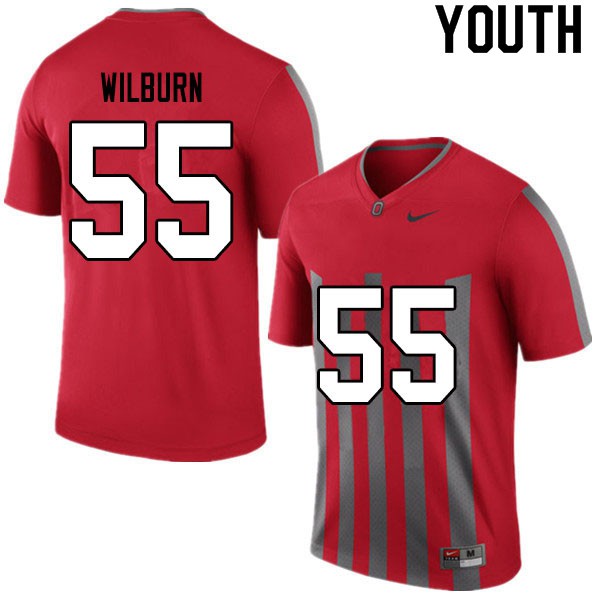 Ohio State Buckeyes #55 Trayvon Wilburn Youth Football Jersey Retro